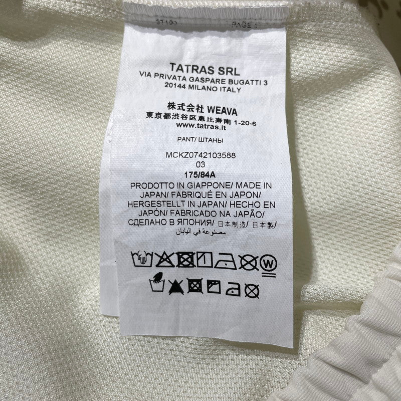 【現状渡し品】【メンズ】 TATRAS タトラス ANGELO SWEAT PANT MCKZ0742103588 アンジェロ スウェットパンツ ボトムス 152-260625-ss-08-tei サイズ：3　※汚れあり カラー：アイボリー 万代Net店