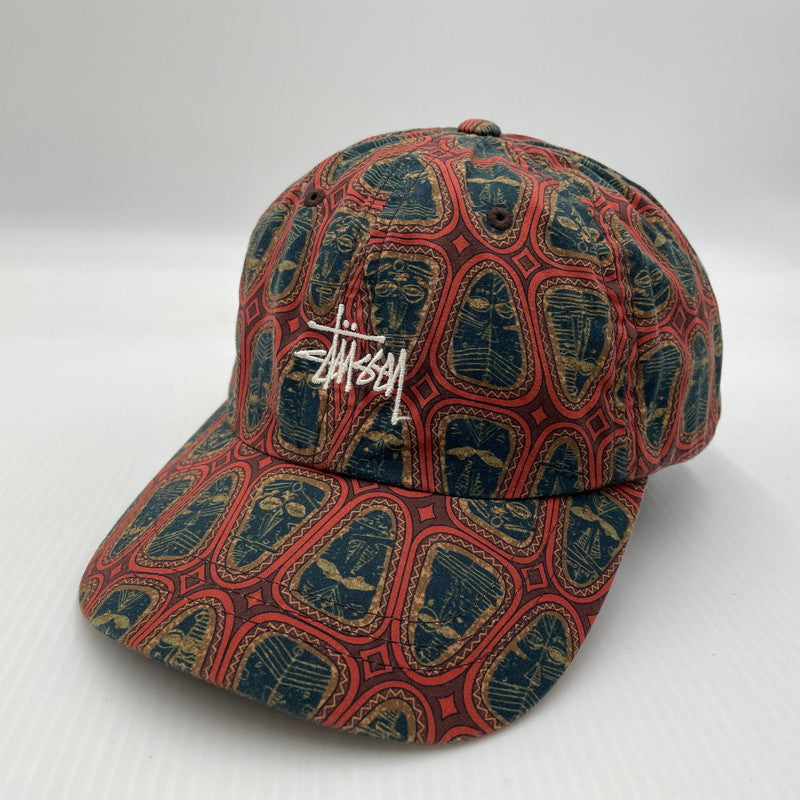 【中古品】【メンズ】 STUSSY ステューシー MASK PATTERN LOW PRO CAP マスクパターン ロープロ キャップ 帽子 185-260704-yo-11-tei サイズ：ONESIZE カラー：ブラウン 万代Net店
