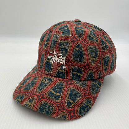 【中古品】【メンズ】 STUSSY ステューシー MASK PATTERN LOW PRO CAP マスクパターン ロープロ キャップ 帽子 185-260704-yo-11-tei サイズ：ONESIZE カラー：ブラウン 万代Net店