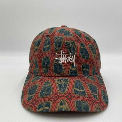 【中古品】【メンズ】 STUSSY ステューシー MASK PATTERN LOW PRO CAP マスクパターン ロープロ キャップ 帽子 185-260704-yo-11-tei サイズ：ONESIZE カラー：ブラウン 万代Net店