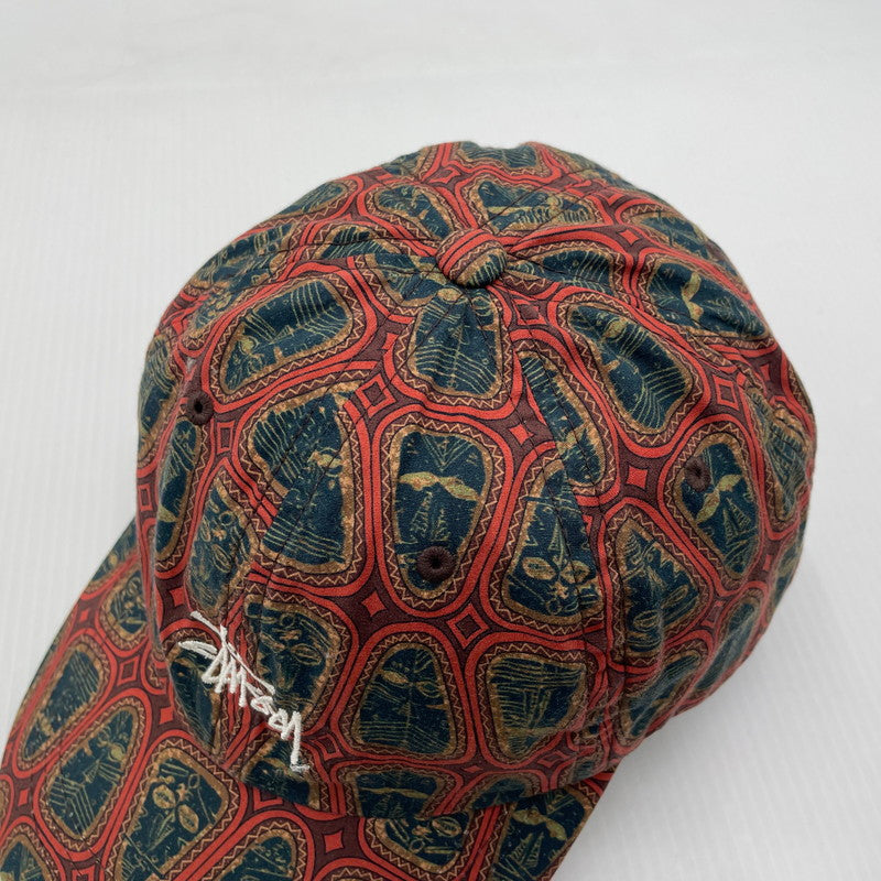 【中古品】【メンズ】 STUSSY ステューシー MASK PATTERN LOW PRO CAP マスクパターン ロープロ キャップ 帽子 185-260704-yo-11-tei サイズ：ONESIZE カラー：ブラウン 万代Net店
