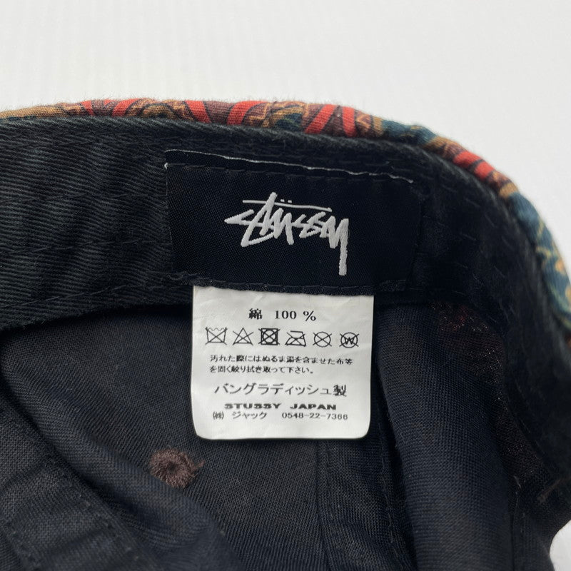 【中古品】【メンズ】 STUSSY ステューシー MASK PATTERN LOW PRO CAP マスクパターン ロープロ キャップ 帽子 185-260704-yo-11-tei サイズ：ONESIZE カラー：ブラウン 万代Net店
