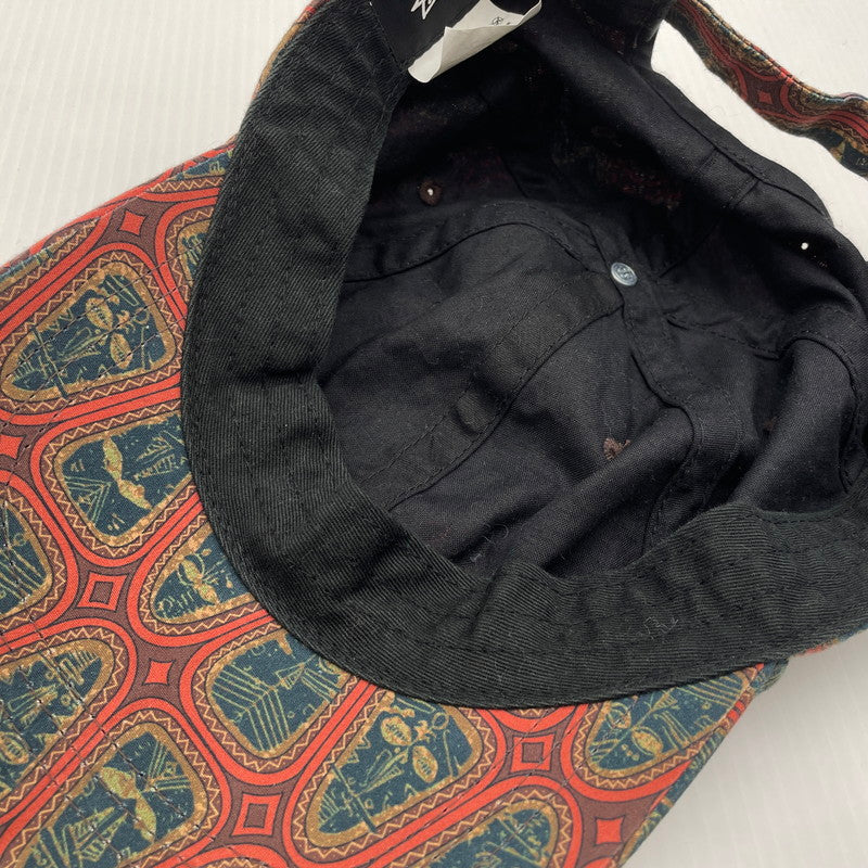 【中古品】【メンズ】 STUSSY ステューシー MASK PATTERN LOW PRO CAP マスクパターン ロープロ キャップ 帽子 185-260704-yo-11-tei サイズ：ONESIZE カラー：ブラウン 万代Net店