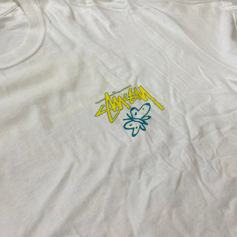 【中古品】【メンズ】 STUSSY ステューシー SUPER BLOOM S/S TEE スーパーブルーム ショートスリーブTシャツ 半袖トップス 142-260702-ss-01-tei サイズ：L カラー：ホワイト 万代Net店