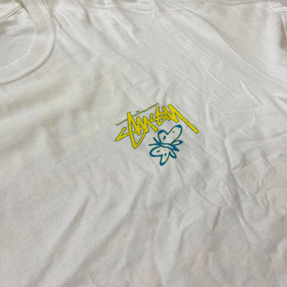 【中古品】【メンズ】 STUSSY ステューシー SUPER BLOOM S/S TEE スーパーブルーム ショートスリーブTシャツ 半袖トップス 142-260702-ss-01-tei サイズ：L カラー：ホワイト 万代Net店