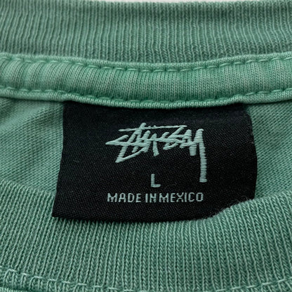 【中古品】【メンズ】 STUSSY ステューシー THE KEY TO PHISICAL AND SPIRITUAL HEALTH TEE ザ キー トゥ フィジカル アンド スピリチュアル ヘルス Tシャツ 半袖 トップス 142-260626-sa-06-tei サイズ：L カラー：グリーン 万代Net店