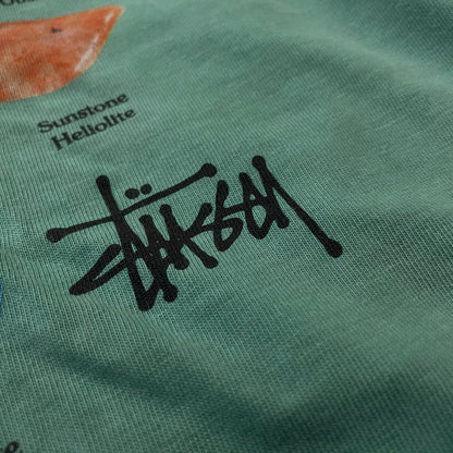 【中古品】【メンズ】 STUSSY ステューシー THE KEY TO PHISICAL AND SPIRITUAL HEALTH TEE ザ キー トゥ フィジカル アンド スピリチュアル ヘルス Tシャツ 半袖 トップス 142-260626-sa-06-tei サイズ：L カラー：グリーン 万代Net店