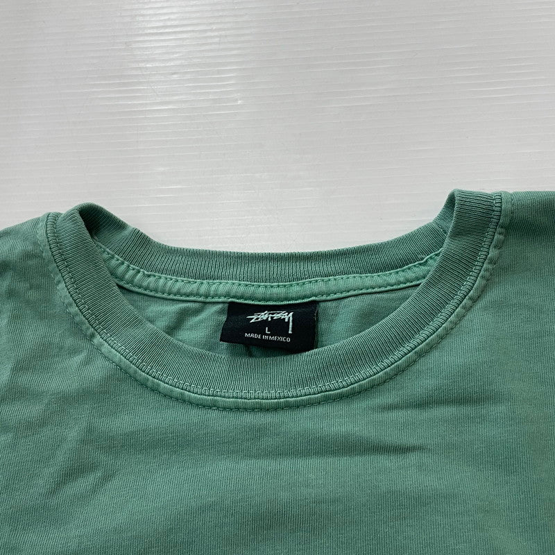 【中古品】【メンズ】 STUSSY ステューシー THE KEY TO PHISICAL AND SPIRITUAL HEALTH TEE ザ キー トゥ フィジカル アンド スピリチュアル ヘルス Tシャツ 半袖 トップス 142-260626-sa-06-tei サイズ：L カラー：グリーン 万代Net店