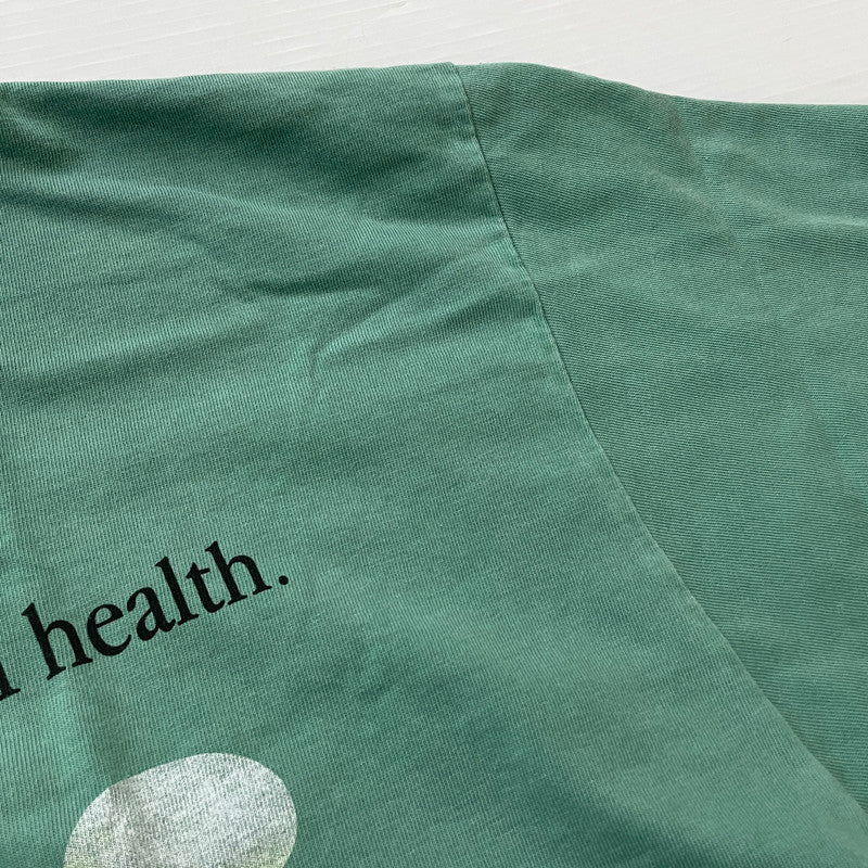【中古品】【メンズ】 STUSSY ステューシー THE KEY TO PHISICAL AND SPIRITUAL HEALTH TEE ザ キー トゥ フィジカル アンド スピリチュアル ヘルス Tシャツ 半袖 トップス 142-260626-sa-06-tei サイズ：L カラー：グリーン 万代Net店