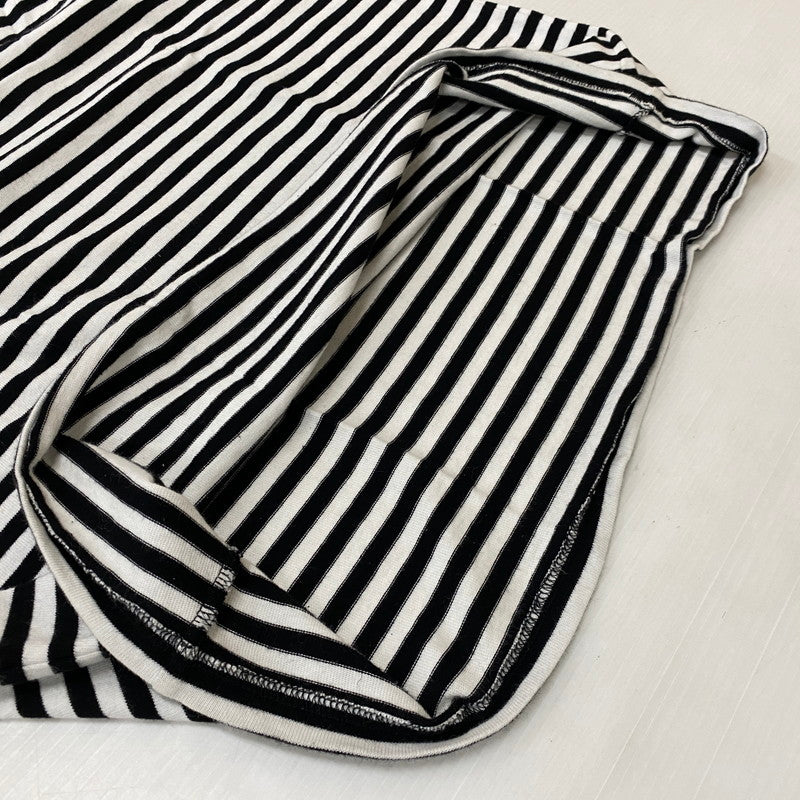【中古品】【メンズ】 STUSSY ステューシー STRIPED LOGO S/S TEE ボーダーロゴ ショートスリーブTシャツ 半袖トップス 142-260702-ss-02-tei サイズ：L カラー：ブラックホワイト 万代Net店