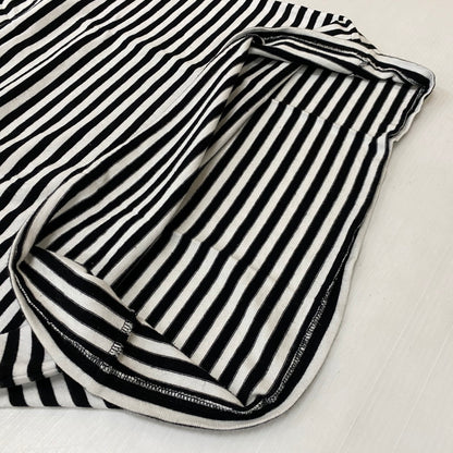 【中古品】【メンズ】 STUSSY ステューシー STRIPED LOGO S/S TEE ボーダーロゴ ショートスリーブTシャツ 半袖トップス 142-260702-ss-02-tei サイズ：L カラー：ブラックホワイト 万代Net店