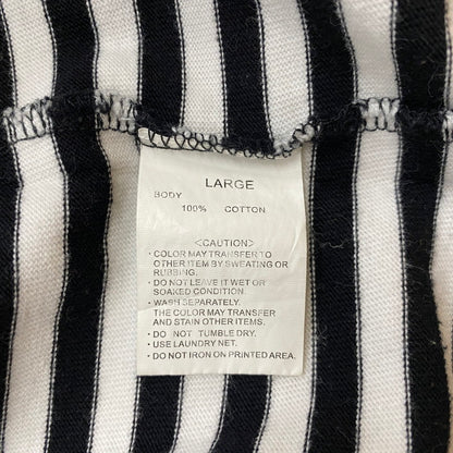 【中古品】【メンズ】 STUSSY ステューシー STRIPED LOGO S/S TEE ボーダーロゴ ショートスリーブTシャツ 半袖トップス 142-260702-ss-02-tei サイズ：L カラー：ブラックホワイト 万代Net店