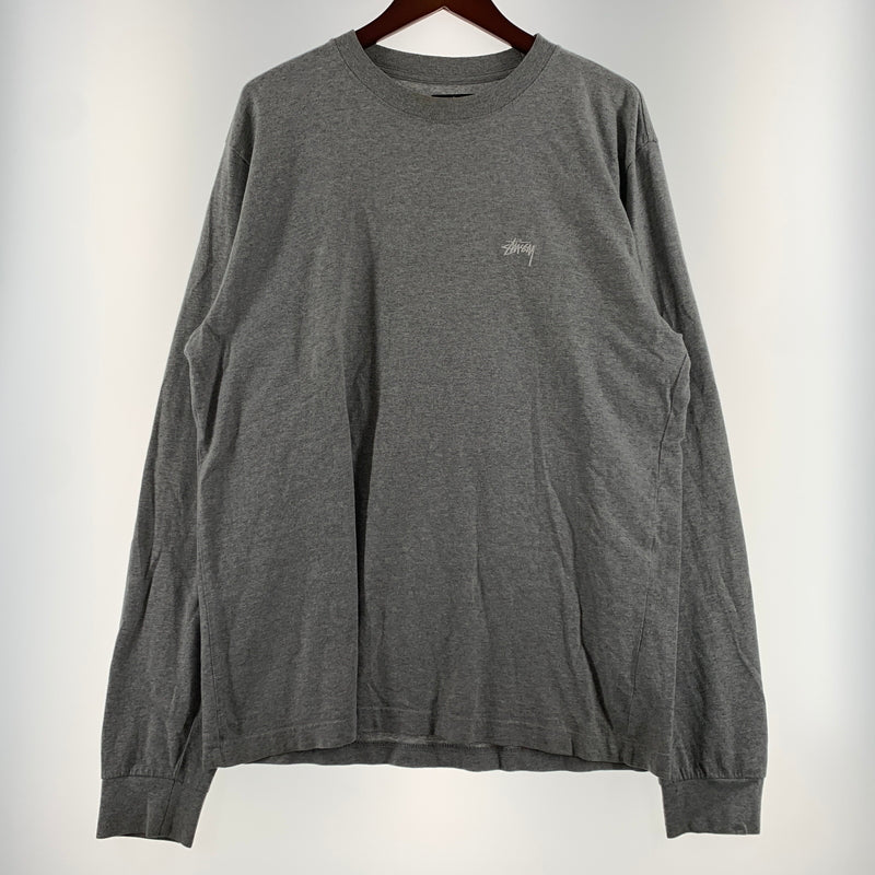 【現状渡し品】【メンズ】 STUSSY ステューシー STOCK LOGO CREW L/S TEE 1140242 ストック ロゴ クルー ロングスリーブ Tシャツ 長袖 Tシャツ 142-260626-ko-05-tei サイズ：L カラー：グレー 万代Net店