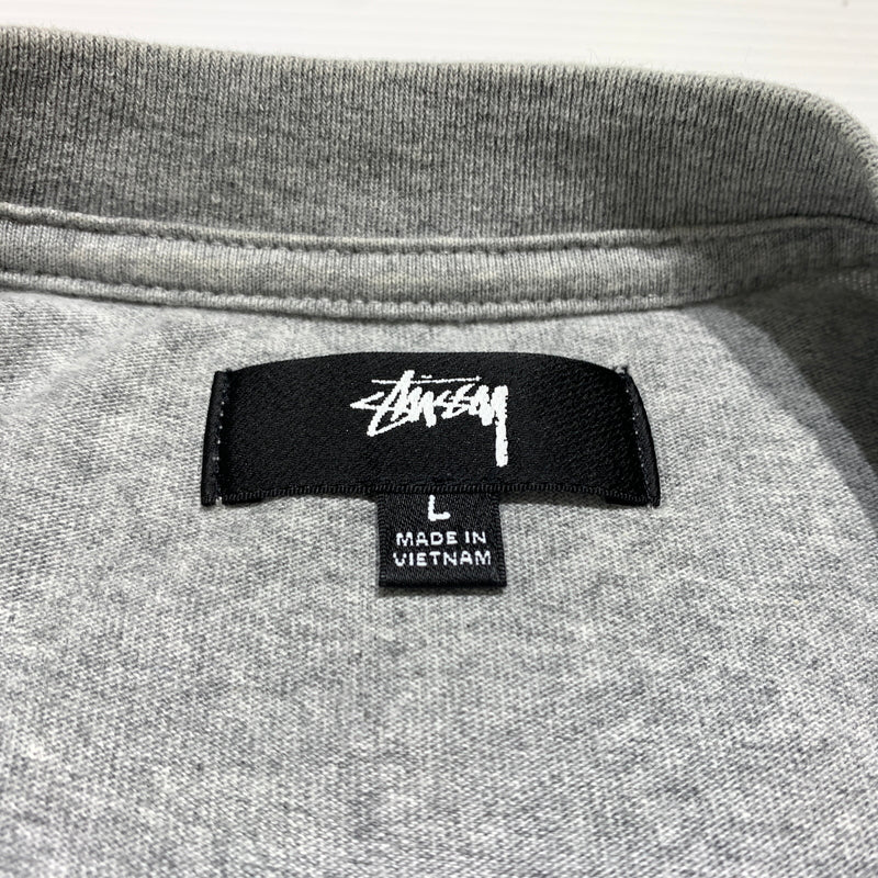 【現状渡し品】【メンズ】 STUSSY ステューシー STOCK LOGO CREW L/S TEE 1140242 ストック ロゴ クルー ロングスリーブ Tシャツ 長袖 Tシャツ 142-260626-ko-05-tei サイズ：L カラー：グレー 万代Net店