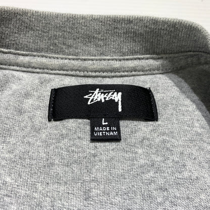 【現状渡し品】【メンズ】 STUSSY ステューシー STOCK LOGO CREW L/S TEE 1140242 ストック ロゴ クルー ロングスリーブ Tシャツ 長袖 Tシャツ 142-260626-ko-05-tei サイズ：L カラー：グレー 万代Net店