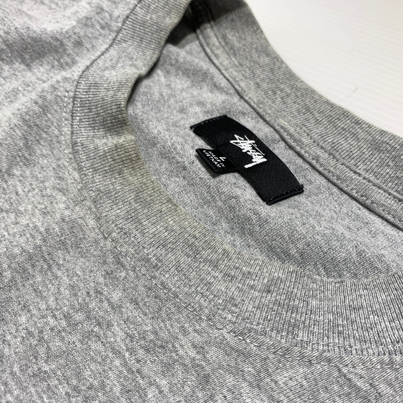 【現状渡し品】【メンズ】 STUSSY ステューシー STOCK LOGO CREW L/S TEE 1140242 ストック ロゴ クルー ロングスリーブ Tシャツ 長袖 Tシャツ 142-260626-ko-05-tei サイズ：L カラー：グレー 万代Net店