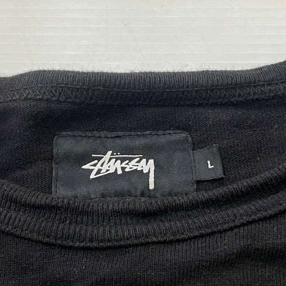 【中古品】【メンズ】 STUSSY ステューシー FRONT SWITCHING L/S TEE フロント スイッチング ロングスリーブ Ｔシャツ 長袖 トップス 142-260626-sa-08-tei サイズ：L カラー：ブラック 万代Net店