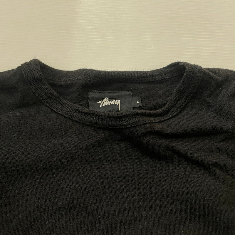 【中古品】【メンズ】 STUSSY ステューシー FRONT SWITCHING L/S TEE フロント スイッチング ロングスリーブ Ｔシャツ 長袖 トップス 142-260626-sa-08-tei サイズ：L カラー：ブラック 万代Net店