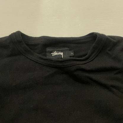 【中古品】【メンズ】 STUSSY ステューシー FRONT SWITCHING L/S TEE フロント スイッチング ロングスリーブ Ｔシャツ 長袖 トップス 142-260626-sa-08-tei サイズ：L カラー：ブラック 万代Net店