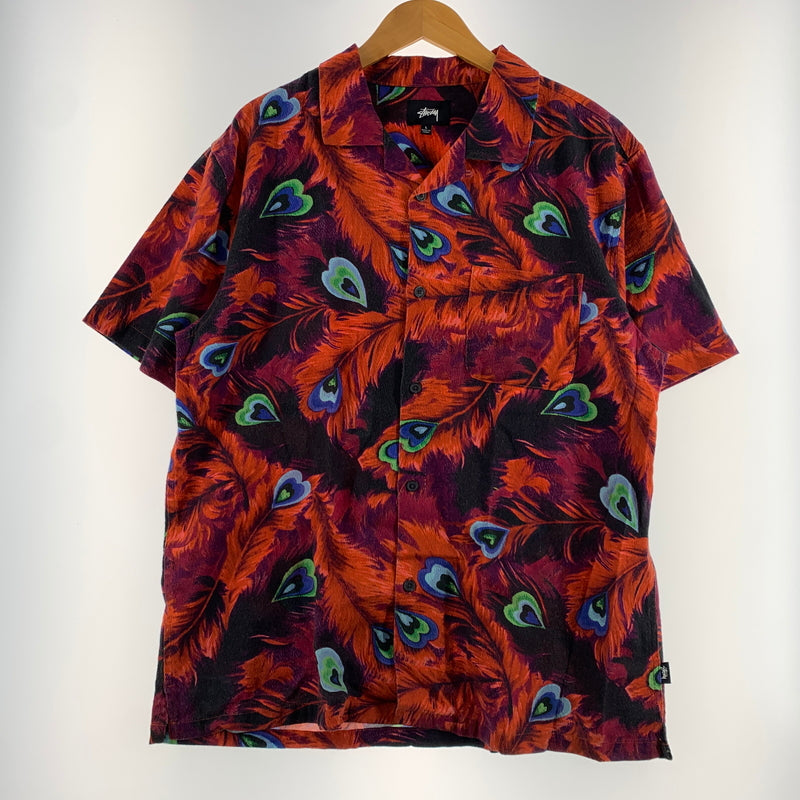 【中古品】【メンズ】 STUSSY ステューシー PEACOCK OPEN COLLAR SHIRT 110043 ピーコック オープンカラー シャツ 半袖 トップス 孔雀柄 142-260626-ko-06-tei サイズ：L カラー：総柄 万代Net店