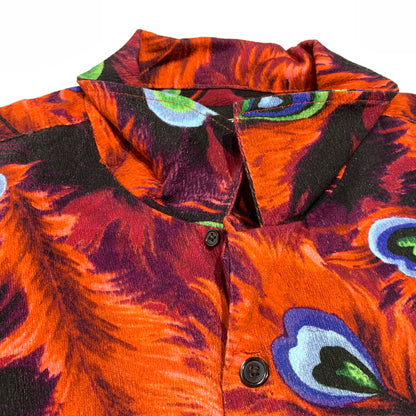 【中古品】【メンズ】 STUSSY ステューシー PEACOCK OPEN COLLAR SHIRT 110043 ピーコック オープンカラー シャツ 半袖 トップス 孔雀柄 142-260626-ko-06-tei サイズ：L カラー：総柄 万代Net店