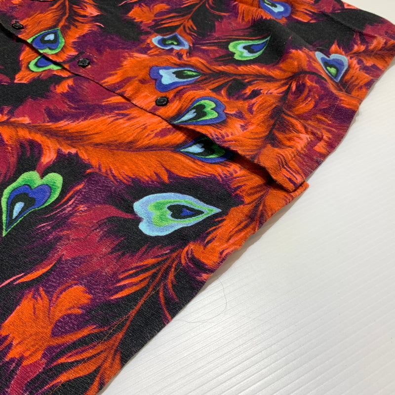 【中古品】【メンズ】 STUSSY ステューシー PEACOCK OPEN COLLAR SHIRT 110043 ピーコック オープンカラー シャツ 半袖 トップス 孔雀柄 142-260626-ko-06-tei サイズ：L カラー：総柄 万代Net店