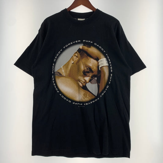 【現状渡し品】【メンズ】 BG ビージー PUFF DADDY MUSIC S/S TEE パフ ダディ ミュージック ショートスリーブ Tシャツ 半袖 トップス 145-260626-ko-03-tei サイズ：L カラー：ブラック 万代Net店