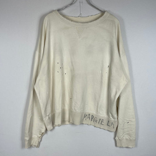 【中古品】【メンズ】 MAISON MARGIELA メゾン マルジェラ 24SS WASHED VINTAGE SWEAT S50GU0214 S25570 ウォッシュド ヴィンテージ スウェット トップス トレーナー 141-260626-sa-07-tei サイズ：M カラー：アイボリー 万代Net店