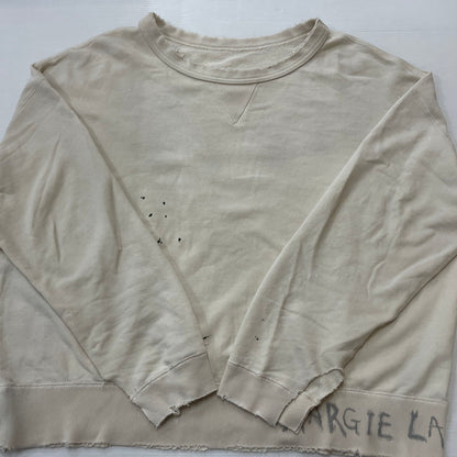【中古品】【メンズ】 MAISON MARGIELA メゾン マルジェラ 24SS WASHED VINTAGE SWEAT S50GU0214 S25570 ウォッシュド ヴィンテージ スウェット トップス トレーナー 141-260626-sa-07-tei サイズ：M カラー：アイボリー 万代Net店