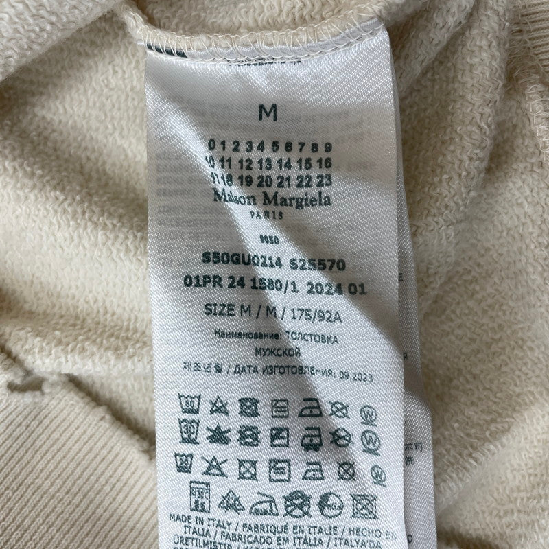 【中古品】【メンズ】 MAISON MARGIELA メゾン マルジェラ 24SS WASHED VINTAGE SWEAT S50GU0214 S25570 ウォッシュド ヴィンテージ スウェット トップス トレーナー 141-260626-sa-07-tei サイズ：M カラー：アイボリー 万代Net店