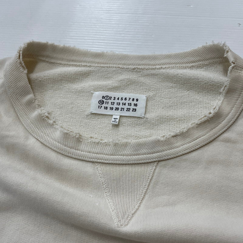 【中古品】【メンズ】 MAISON MARGIELA メゾン マルジェラ 24SS WASHED VINTAGE SWEAT S50GU0214 S25570 ウォッシュド ヴィンテージ スウェット トップス トレーナー 141-260626-sa-07-tei サイズ：M カラー：アイボリー 万代Net店