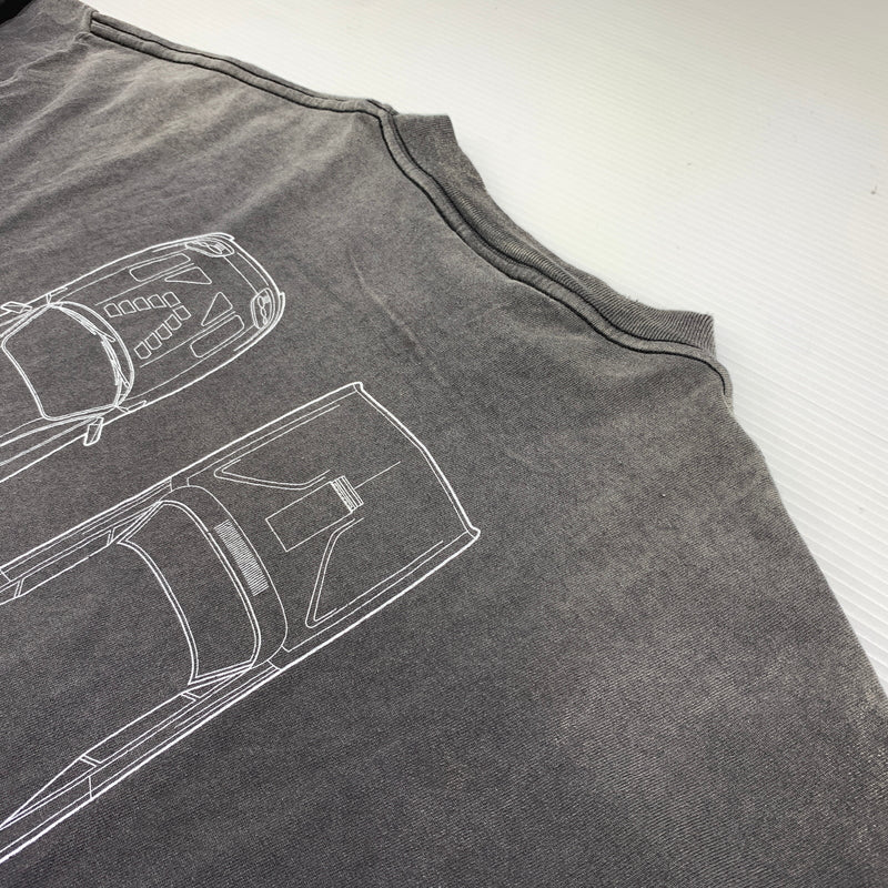 【中古品】【メンズ】 SAINT Mxxxxxx セントマイケル FAST FURIOUS FF_SS T-SHIRT SM-MK8-0000-C06 ファスト ヒュリアス ショートスリーブ Tシャツ 半袖 トップス ダメージ加工 142-260626-ko-04-tei サイズ：XL カラー：ブラック 万代Net店