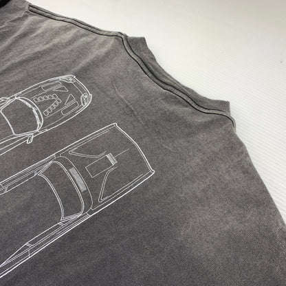 【中古品】【メンズ】 SAINT Mxxxxxx セントマイケル FAST FURIOUS FF_SS T-SHIRT SM-MK8-0000-C06 ファスト ヒュリアス ショートスリーブ Tシャツ 半袖 トップス ダメージ加工 142-260626-ko-04-tei サイズ：XL カラー：ブラック 万代Net店