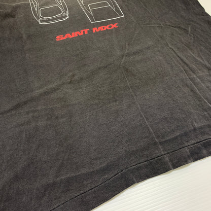 【中古品】【メンズ】 SAINT Mxxxxxx セントマイケル FAST FURIOUS FF_SS T-SHIRT SM-MK8-0000-C06 ファスト ヒュリアス ショートスリーブ Tシャツ 半袖 トップス ダメージ加工 142-260626-ko-04-tei サイズ：XL カラー：ブラック 万代Net店