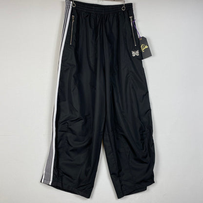 【中古品】【メンズ】 Needles ニードルス H.D.NYLON TRACK PANTS RW1707 ヒザデル ナイロン トラックパンツ ボトムス ジャージ 151-260629-ss-10-tei サイズ：S カラー：ブラック 万代Net店