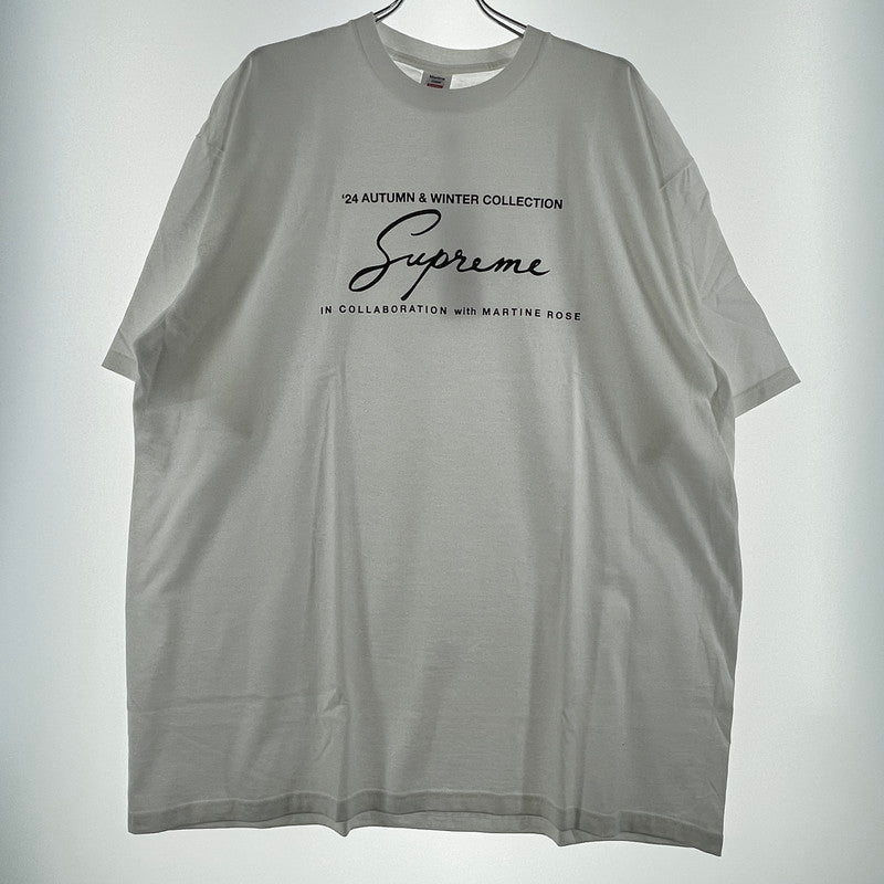 【中古品】【メンズ】 SUPREME シュプリーム × MARTINE ROSE マーティン ロズ 別注コラボ 24AW S/S TEE ショートスリーブ Ｔシャツ 半袖 トップス 149-260626-sa-04-tei サイズ：XXL カラー：ホワイト 万代Net店