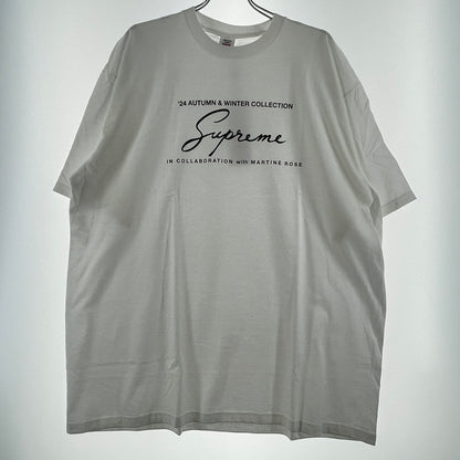 【中古品】【メンズ】 SUPREME シュプリーム × MARTINE ROSE マーティン ロズ 別注コラボ 24AW S/S TEE ショートスリーブ Ｔシャツ 半袖 トップス 149-260626-sa-04-tei サイズ：XXL カラー：ホワイト 万代Net店
