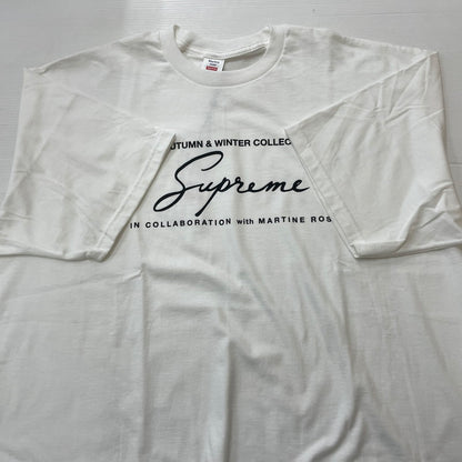 【中古品】【メンズ】 SUPREME シュプリーム × MARTINE ROSE マーティン ロズ 別注コラボ 24AW S/S TEE ショートスリーブ Ｔシャツ 半袖 トップス 149-260626-sa-04-tei サイズ：XXL カラー：ホワイト 万代Net店