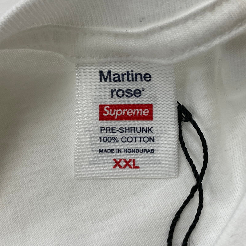 【中古品】【メンズ】 SUPREME シュプリーム × MARTINE ROSE マーティン ロズ 別注コラボ 24AW S/S TEE ショートスリーブ Ｔシャツ 半袖 トップス 149-260626-sa-04-tei サイズ：XXL カラー：ホワイト 万代Net店