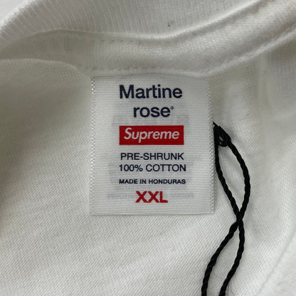 【中古品】【メンズ】 SUPREME シュプリーム × MARTINE ROSE マーティン ロズ 別注コラボ 24AW S/S TEE ショートスリーブ Ｔシャツ 半袖 トップス 149-260626-sa-04-tei サイズ：XXL カラー：ホワイト 万代Net店