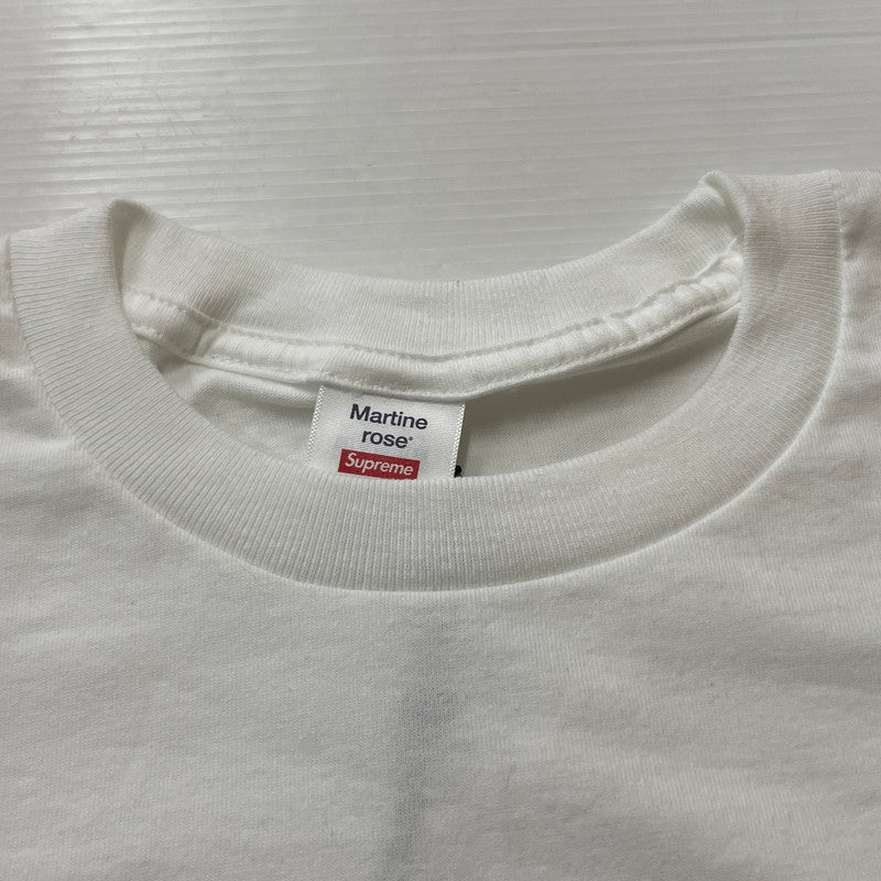 【中古品】【メンズ】 SUPREME シュプリーム × MARTINE ROSE マーティン ロズ 別注コラボ 24AW S/S TEE ショートスリーブ Ｔシャツ 半袖 トップス 149-260626-sa-04-tei サイズ：XXL カラー：ホワイト 万代Net店