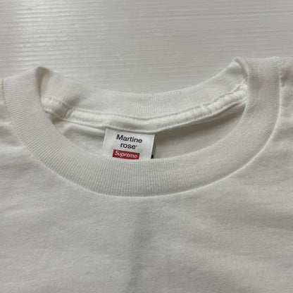 【中古品】【メンズ】 SUPREME シュプリーム × MARTINE ROSE マーティン ロズ 別注コラボ 24AW S/S TEE ショートスリーブ Ｔシャツ 半袖 トップス 149-260626-sa-04-tei サイズ：XXL カラー：ホワイト 万代Net店