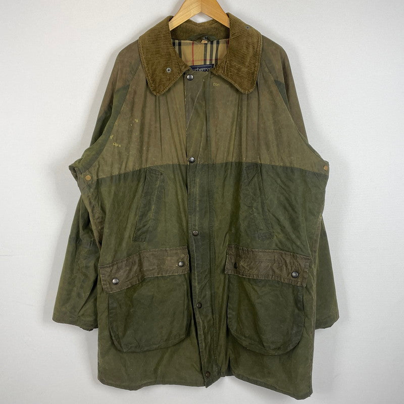 【現状渡し品】【メンズ】 BURBERRY バーバリー ～90’s OILED JACKET ～90年代 オイルド ジャケット アウター 141-260626-sa-11-tei サイズ：不明 カラー：カーキ－ 万代Net店