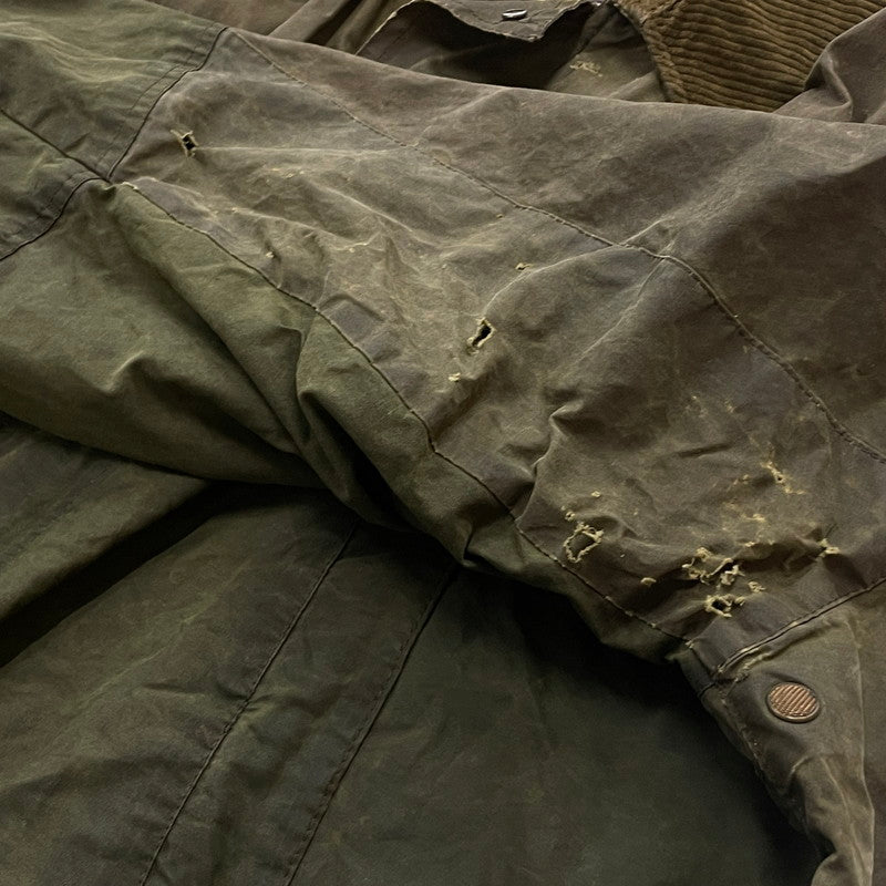 【現状渡し品】【メンズ】 BURBERRY バーバリー ～90’s OILED JACKET ～90年代 オイルド ジャケット アウター 141-260626-sa-11-tei サイズ：不明 カラー：カーキ－ 万代Net店