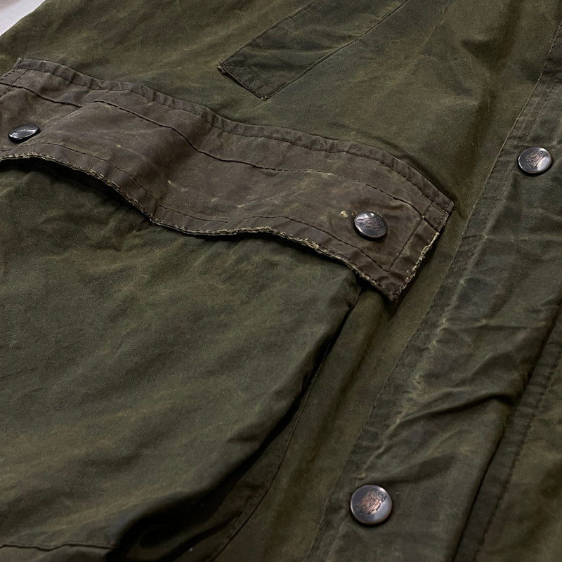 【現状渡し品】【メンズ】 BURBERRY バーバリー ～90’s OILED JACKET ～90年代 オイルド ジャケット アウター 141-260626-sa-11-tei サイズ：不明 カラー：カーキ－ 万代Net店