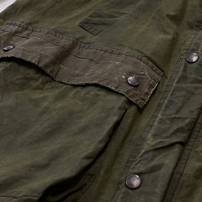 【現状渡し品】【メンズ】 BURBERRY バーバリー ～90’s OILED JACKET ～90年代 オイルド ジャケット アウター 141-260626-sa-11-tei サイズ：不明 カラー：カーキ－ 万代Net店