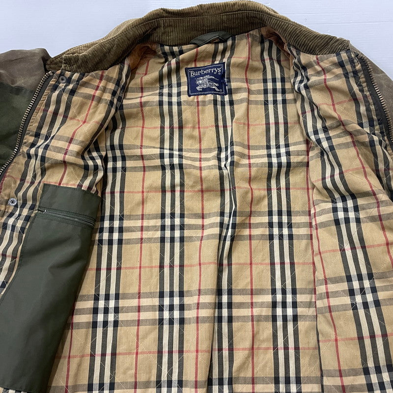 【現状渡し品】【メンズ】 BURBERRY バーバリー ～90’s OILED JACKET ～90年代 オイルド ジャケット アウター 141-260626-sa-11-tei サイズ：不明 カラー：カーキ－ 万代Net店