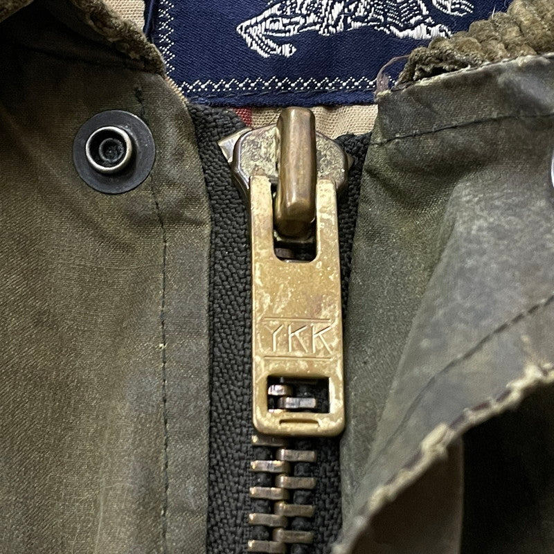 【現状渡し品】【メンズ】 BURBERRY バーバリー ～90’s OILED JACKET ～90年代 オイルド ジャケット アウター 141-260626-sa-11-tei サイズ：不明 カラー：カーキ－ 万代Net店
