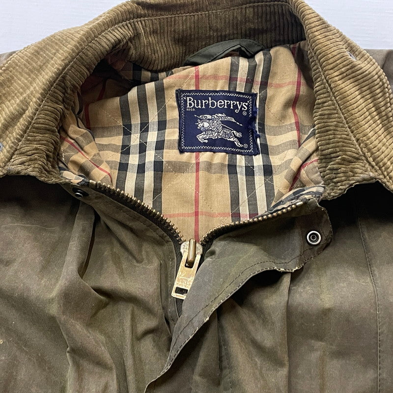 【現状渡し品】【メンズ】 BURBERRY バーバリー ～90’s OILED JACKET ～90年代 オイルド ジャケット アウター 141-260626-sa-11-tei サイズ：不明 カラー：カーキ－ 万代Net店