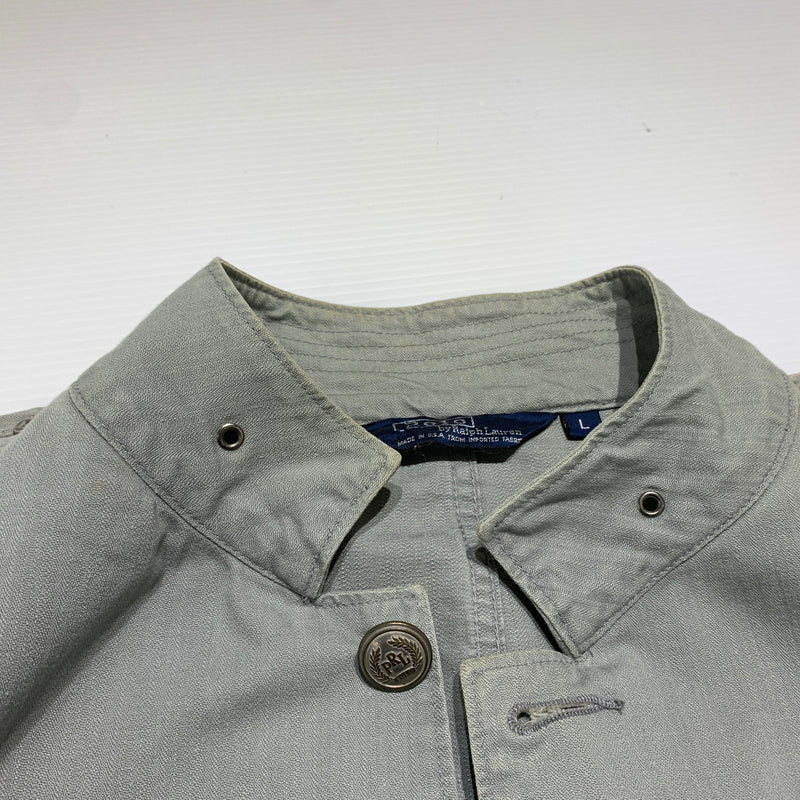【現状渡し品】【メンズ】 POLO RALPH LAUREN ポロ・ラルフローレン 80-90's MILITARY JACKET MADE IN USA VINTAGE 80-90年代 ミリタリージャケット アウター USA製 ヴィンテージ 147-260626-ko-07-tei サイズ：L カラー：グレー 万代Net店